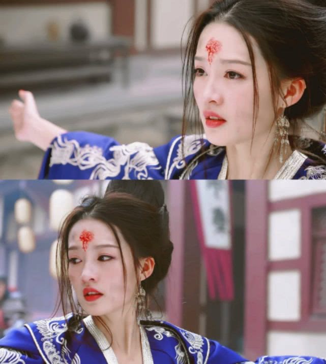 影视剧之中蓝色婚服，李沁和热巴清新动人，却都不及女神郭碧婷