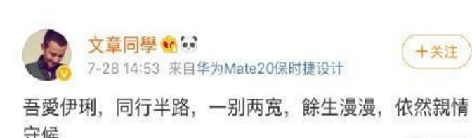 文章新恋情曝光，女友身材爆表！马伊琍、姚笛