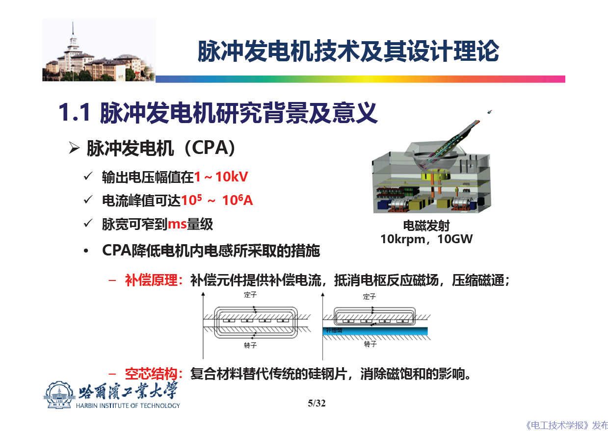 哈爾濱工業(yè)大學(xué) 吳紹朋 副教授：脈沖發(fā)電機(jī)理論與技術(shù)研究