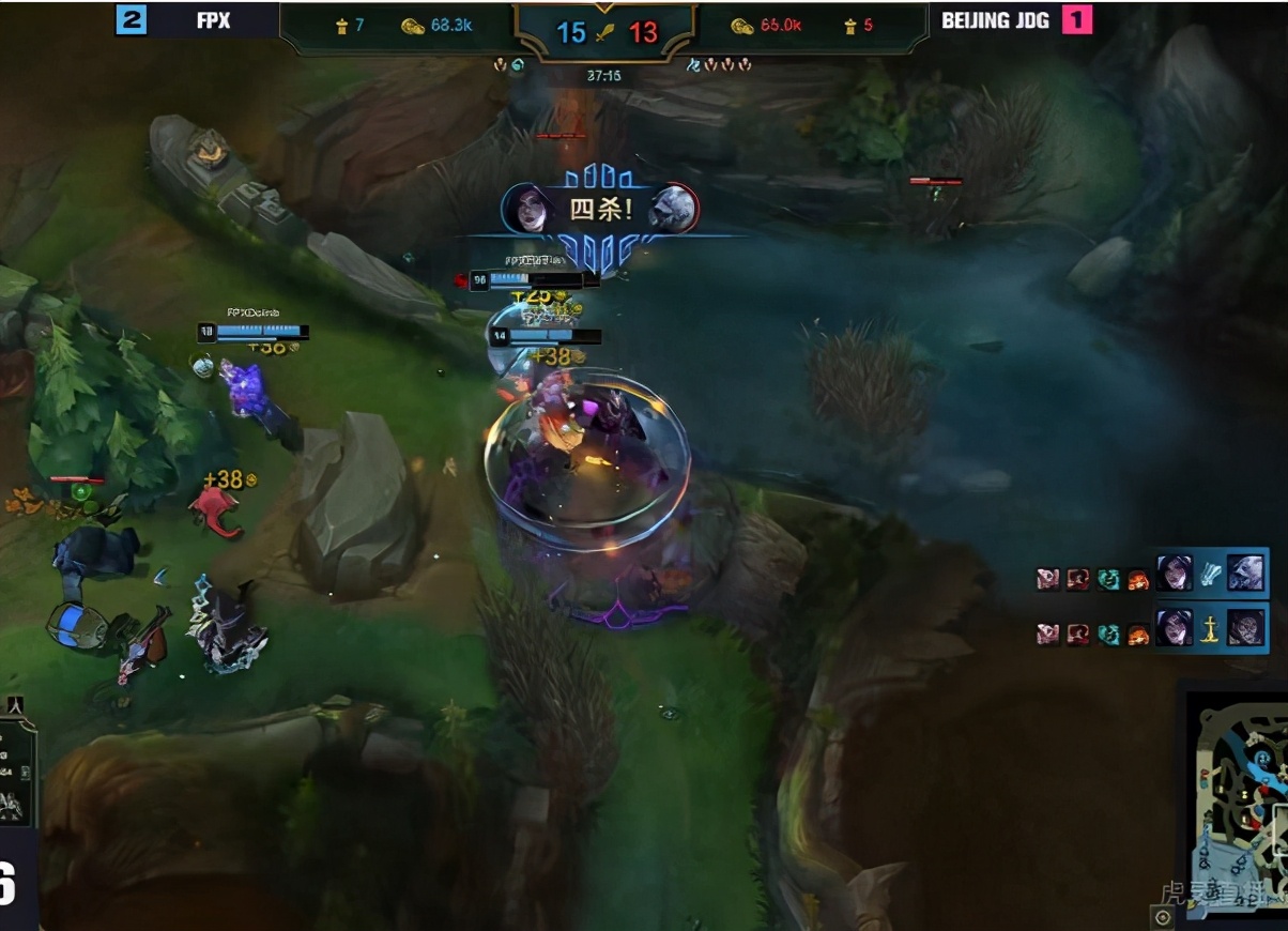 Doinb5 is killed! FPX is entered 4 strong, all sorts of days of small confidence flying a group restore in the round