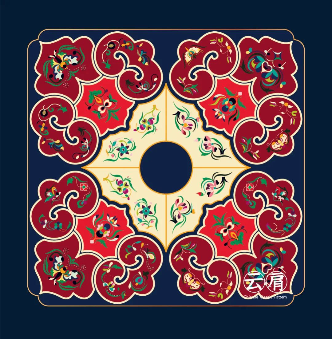好看！中国古典服饰-云肩纹样图案之美