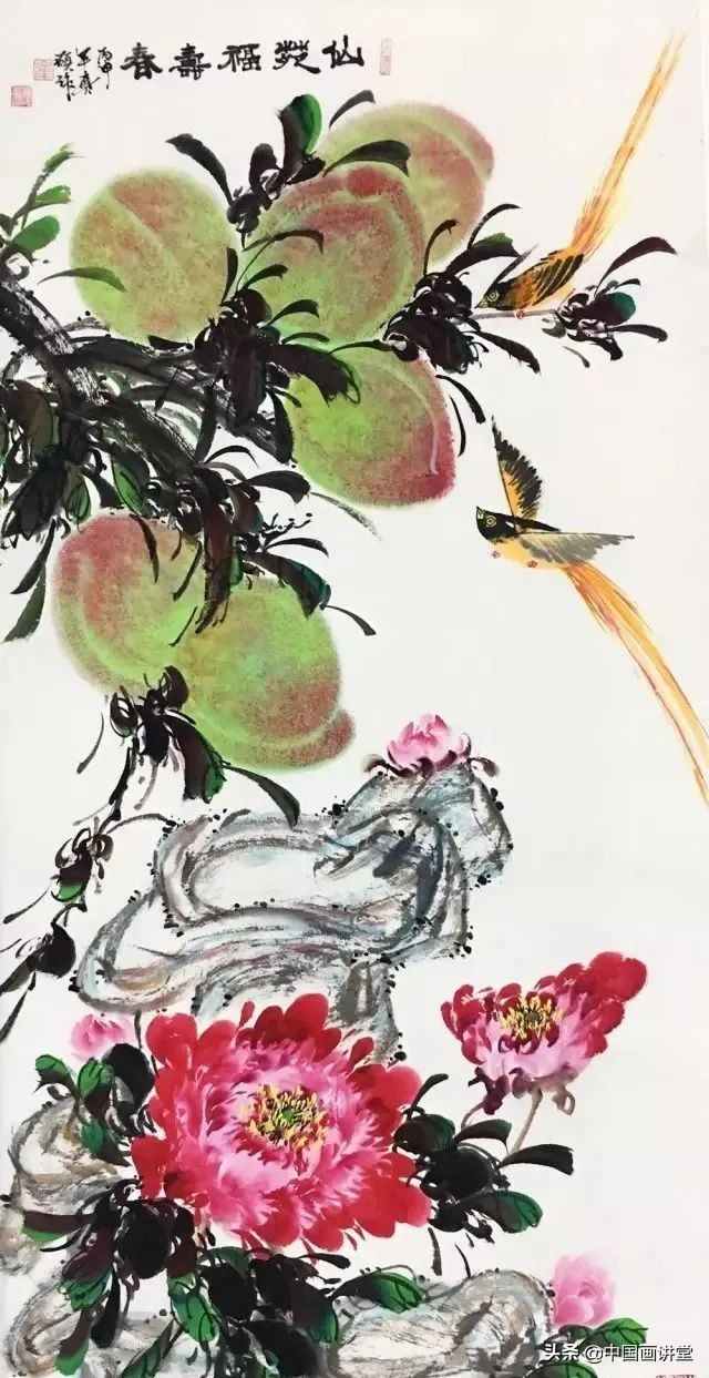 The peaches in Chinese paintings are delicate and sweet iNEWS