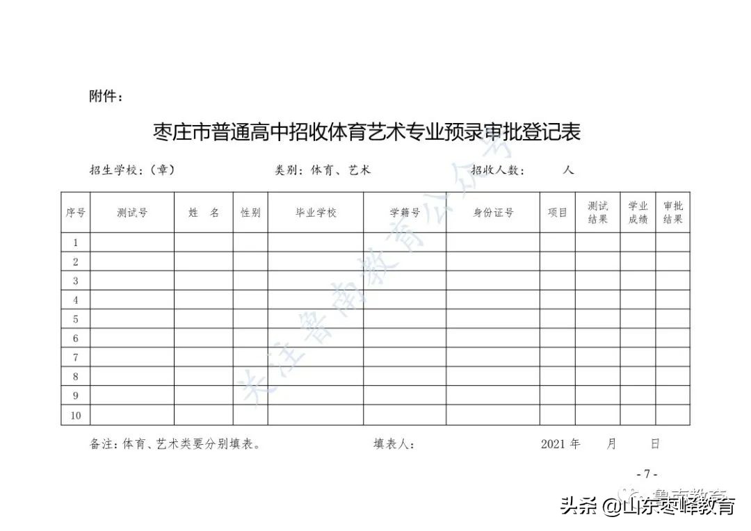 棗莊市2021年普通高中學(xué)校藝體專業(yè)生招生工作意見(jiàn)發(fā)布