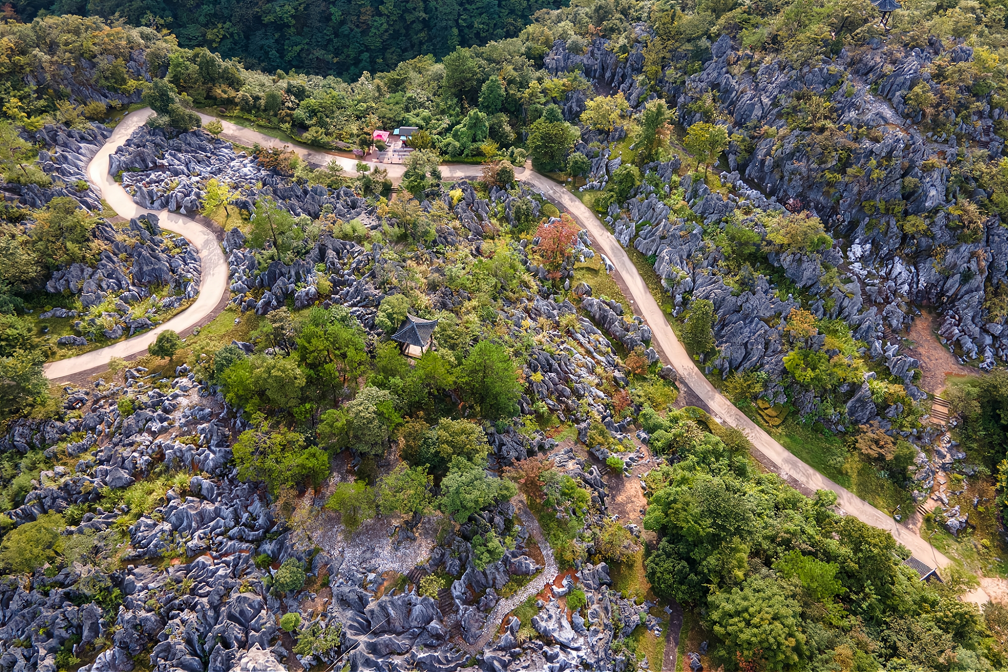 It is one of the four largest stone forests in China. It is as famous as the Yunnan Stone Forest and is known as "the first stone forest in East China"
