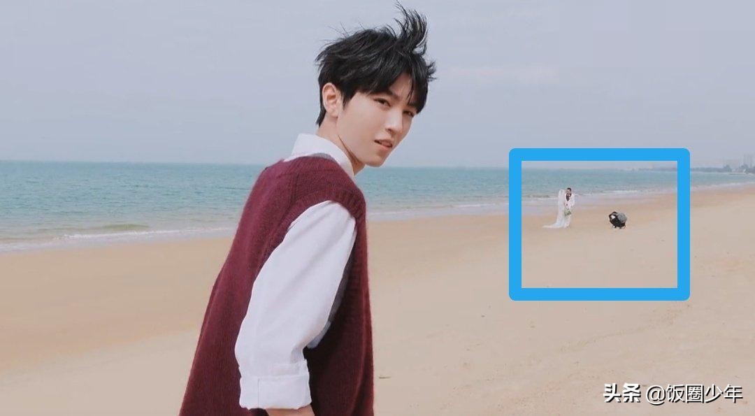 Seaside of Wang Junkai come across films marry the sweethearts that illuminate, his reaction is too comical as a result