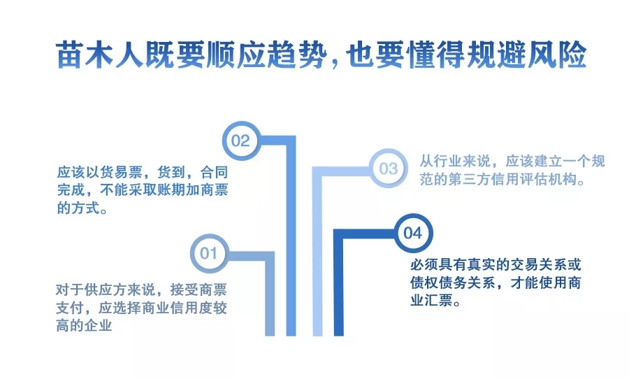 苗木行业接收商业承兑汇票，要想规避风险，做好这5点是关键