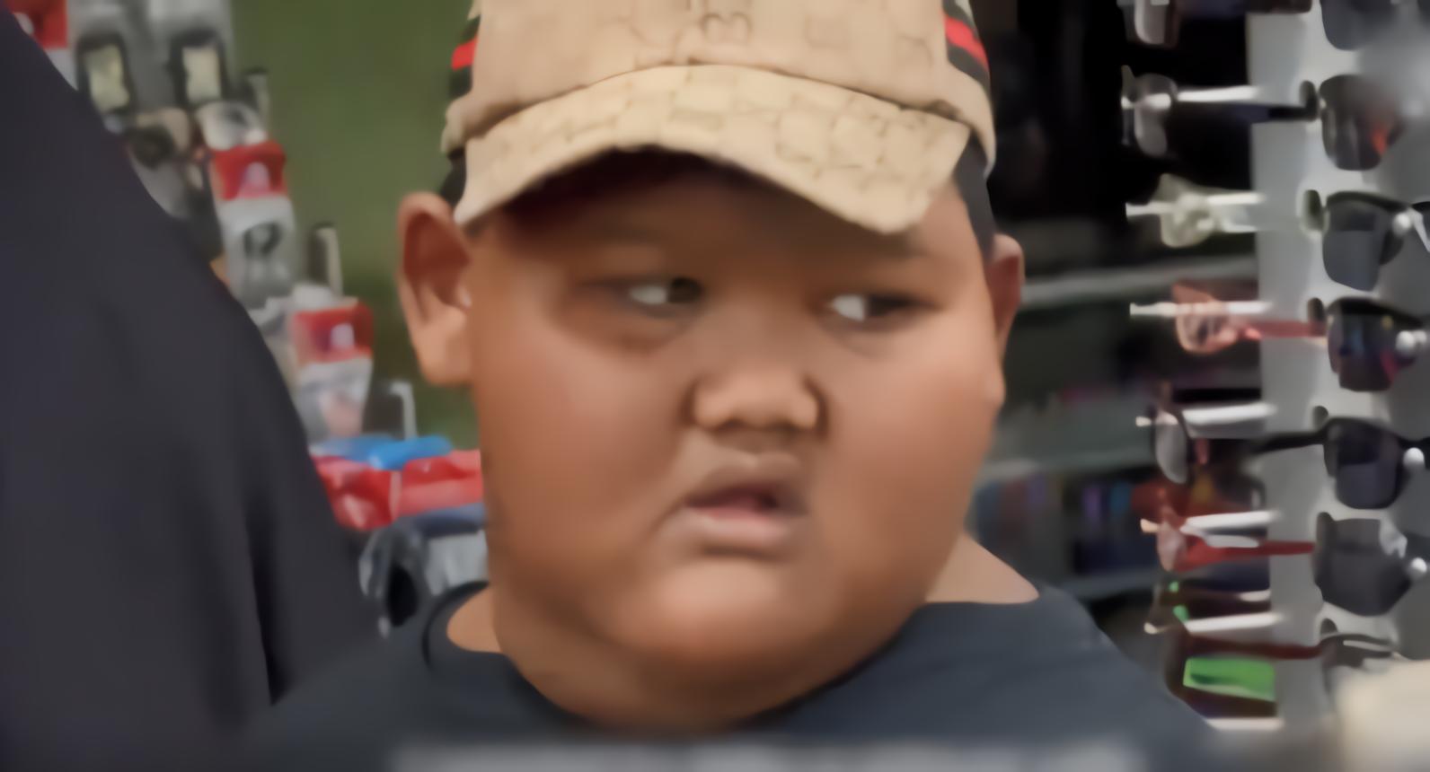 The 11yearold boy weighs 380 kg. His parents do not worry about his health and use him as a