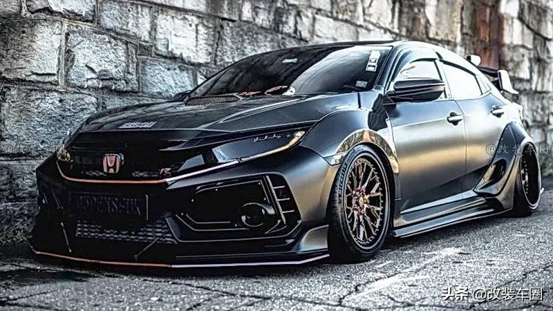 思域fk8最花哨外觀 蝙蝠車 樣式正義聯盟的化身 改裝車圈 Mdeditor