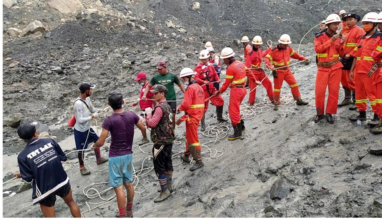 缅甸矿区塌方162亡：上百人瞬间淹没在尘土中，当地商人称被埋或为玉矿拾捡者，梦想一夜致富