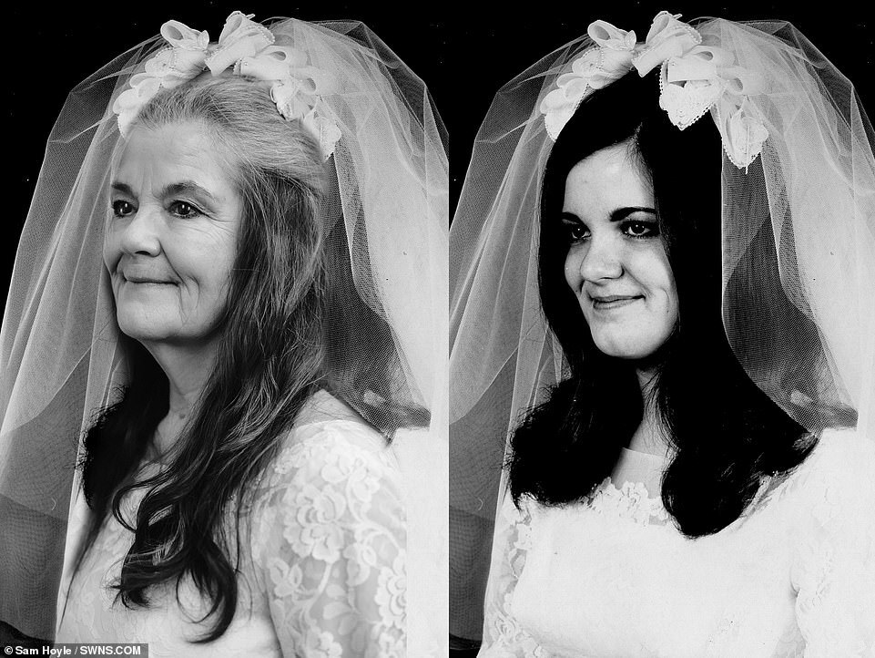 美國一對夫妻結婚50年後，兩人再次拍攝婚紗照，深度還原當年場景