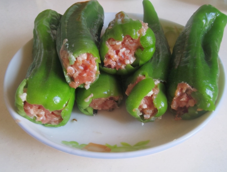 图片[4]-青椒酿肉的做法步骤图 开胃暖身营养高-起舞食谱网