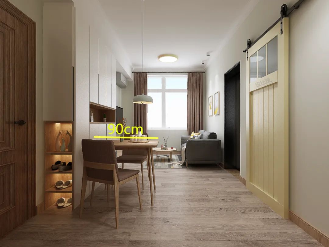 How much space does the dining table and chairs need?Table and chair