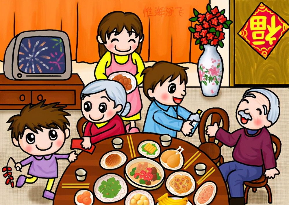 Children of New Year theme is drawn, the picture rises