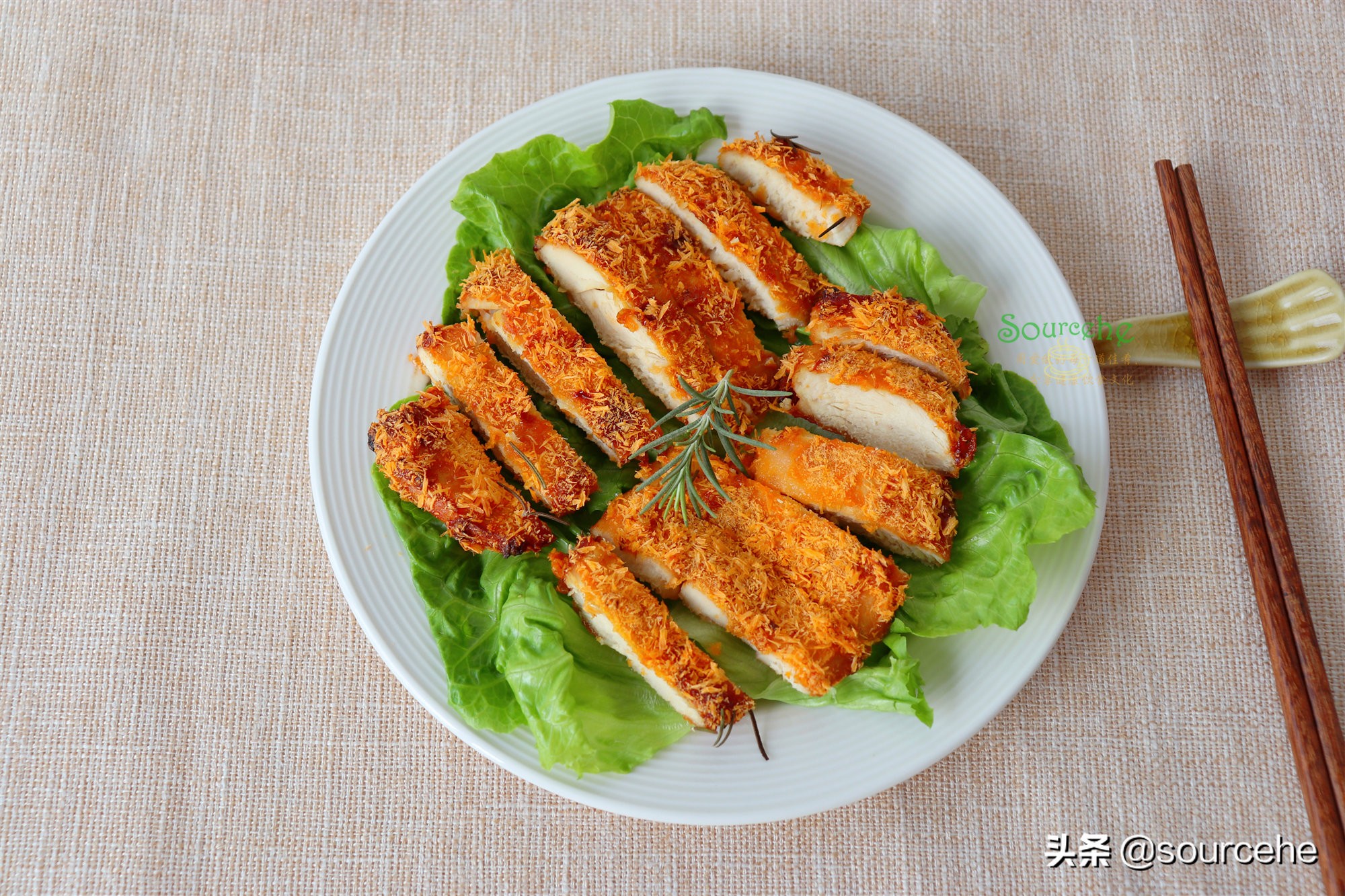 炸鸡排，不放一点油，金黄酥脆，低热量高蛋白，健身人士首选