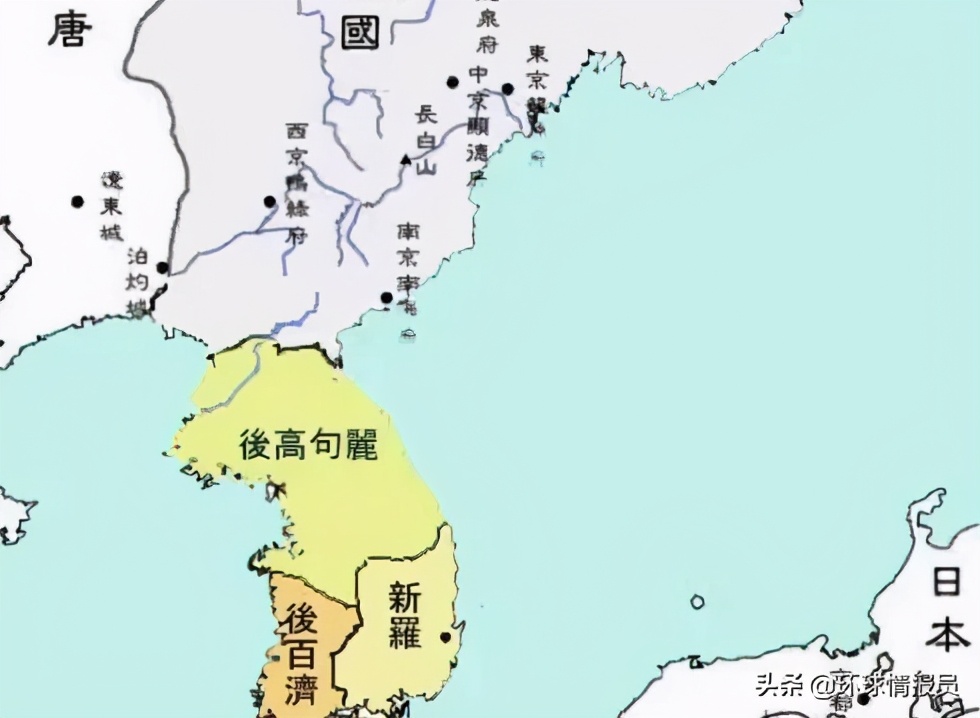 朝鲜半岛的后三国时代已处在亡国边缘的唐朝自然无力再管半岛的事情