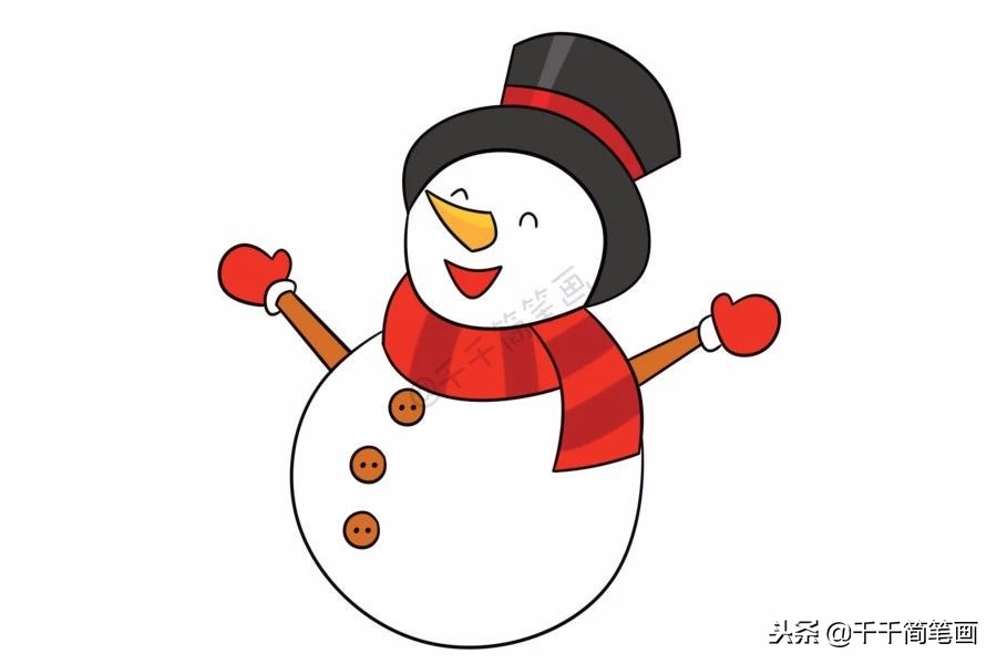 雪人简笔画视频图文教程