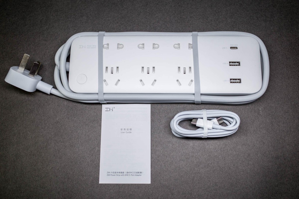 充电一步到位：紫米65W六位延长线插座