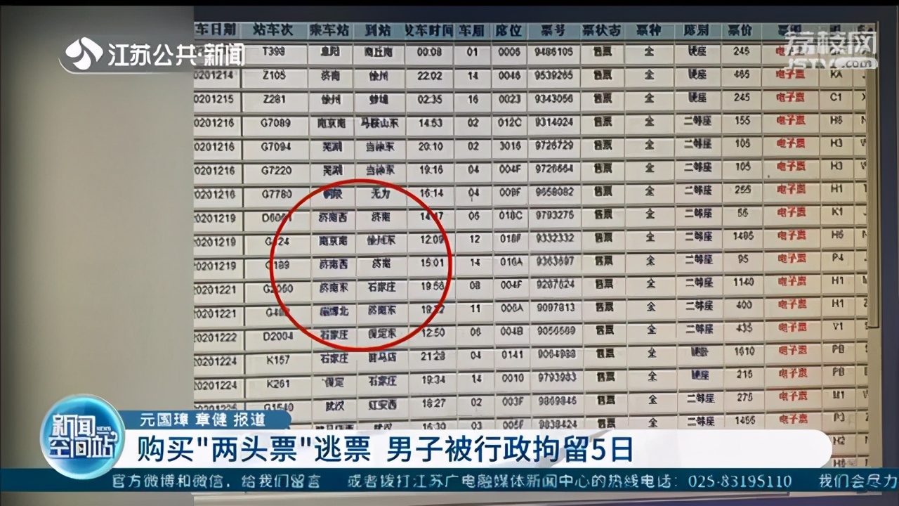 行政拘留5日、补缴票款！男子耍小聪明买&ldquo;两头票&rdquo;逃票被抓正着