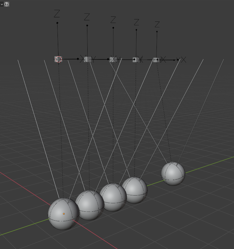 如何自制“牛顿摆”？Blender物理效果教学