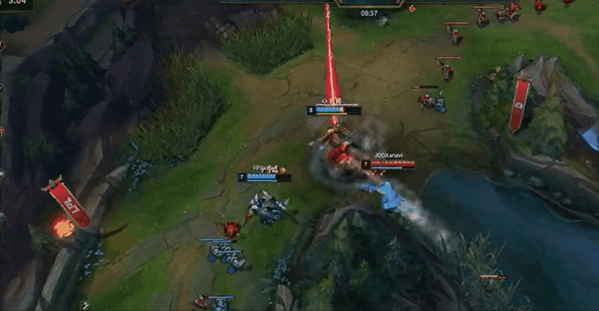 LOL: Kanavi ignites male gun Jing to show competition ground, merciless bandit is horizontal bully wild area