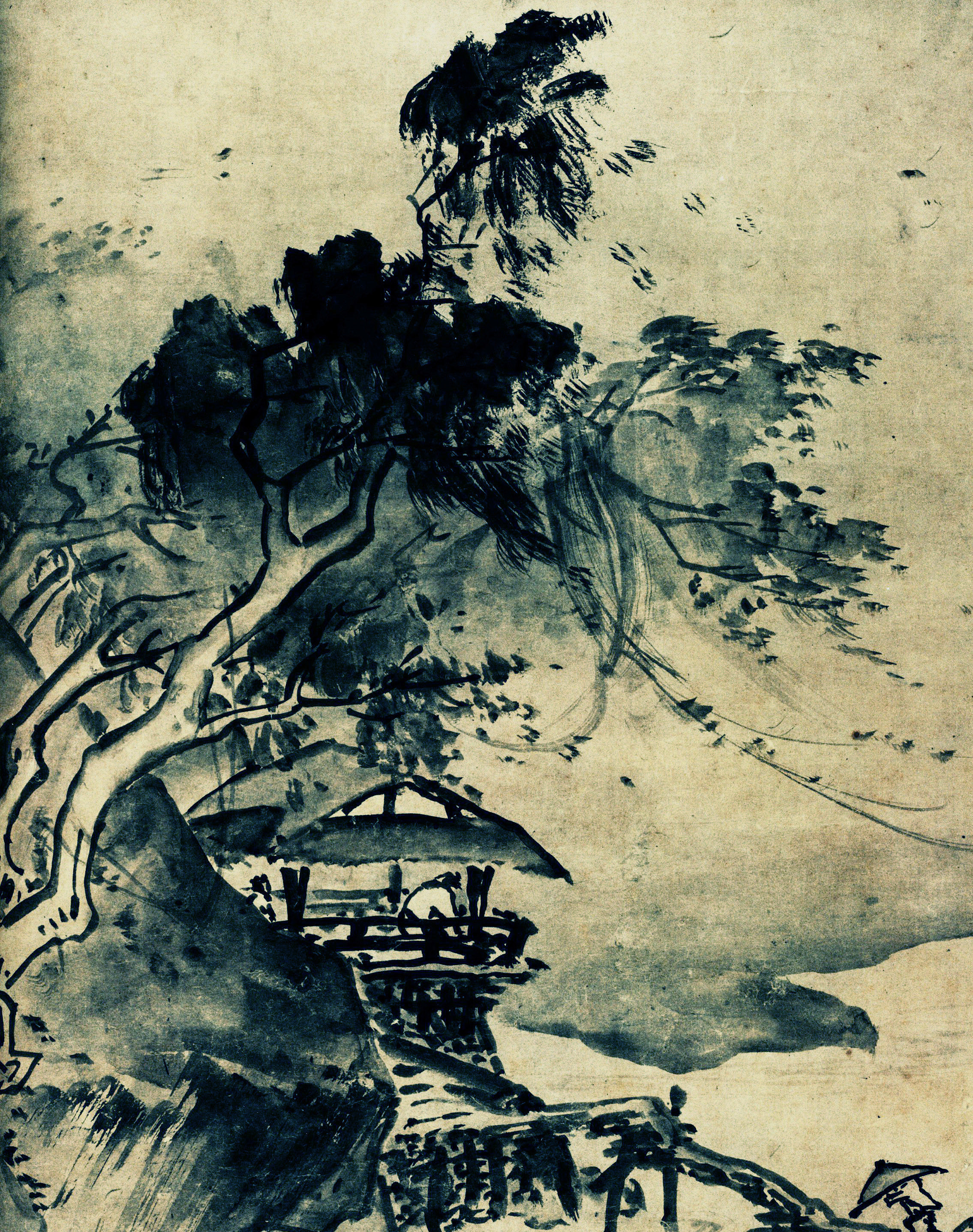 夏圭笔落惊风雨北宗书写任纵横 经典作品语汇品读之风雨山水图 资讯咖