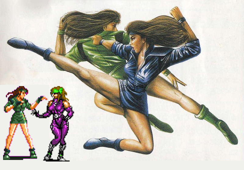 街機游戲讓人畏懼的魔鬼筋肉女，主角的小身板太單薄了