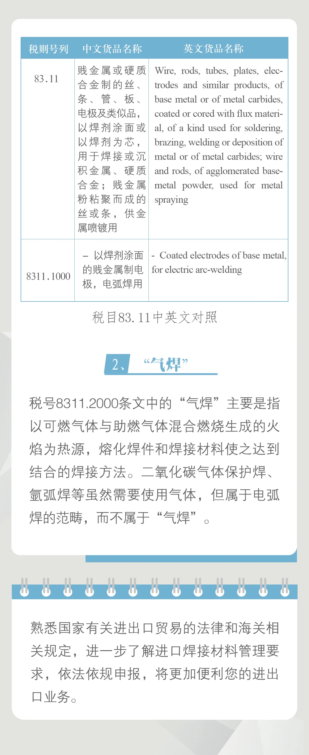 海关编码归类注意了，焊接材料易混淆，商品归类需谨慎