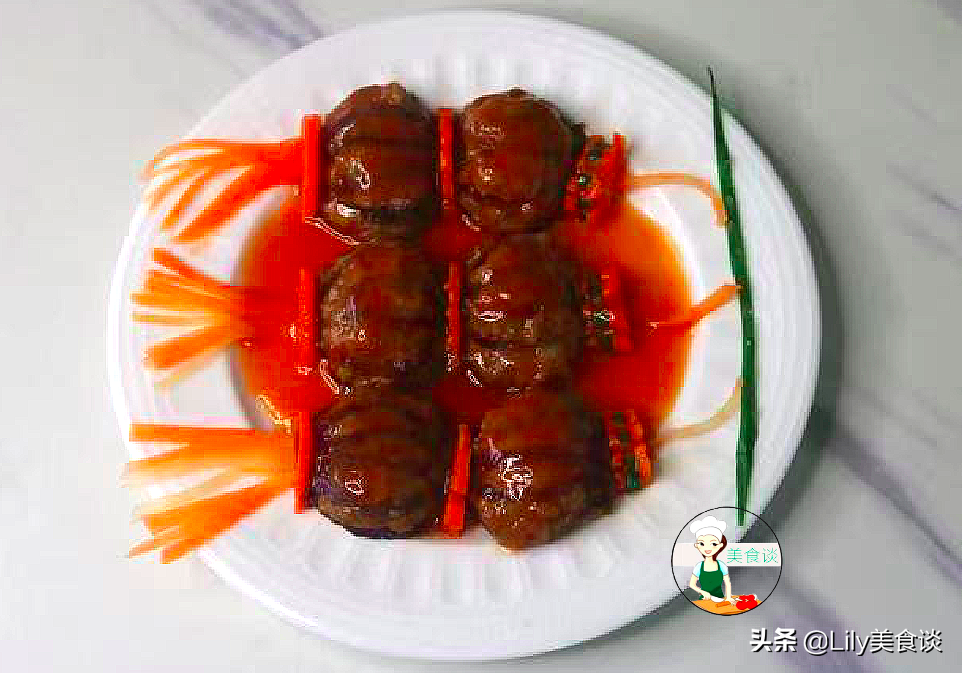 图片[3]-茄子酿肉（张灯结彩）做法步骤图 寓意日子红火-起舞食谱网