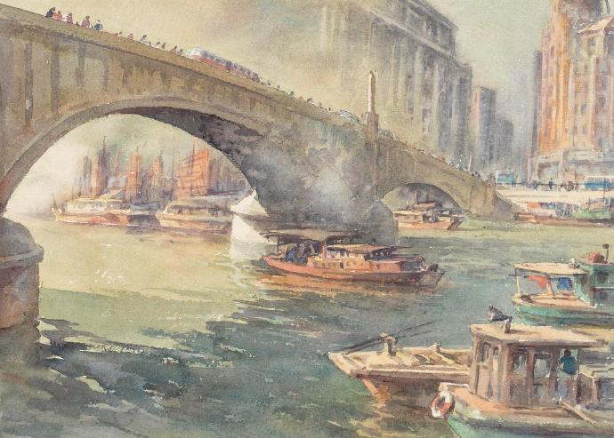 中国第一代先驱水彩画家潘思同作品欣赏
