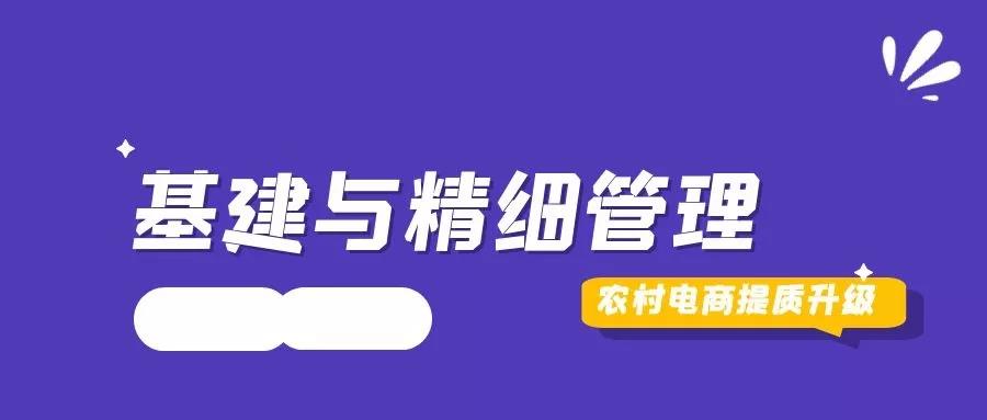农村电商产业的提质升级，缺不了基建与精细管理