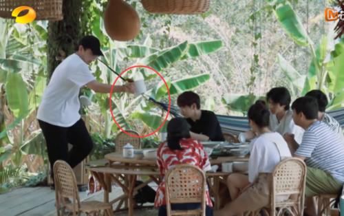 《向往》彭昱畅打翻水杯！看清了液体的颜色后，这下彻底露馅了