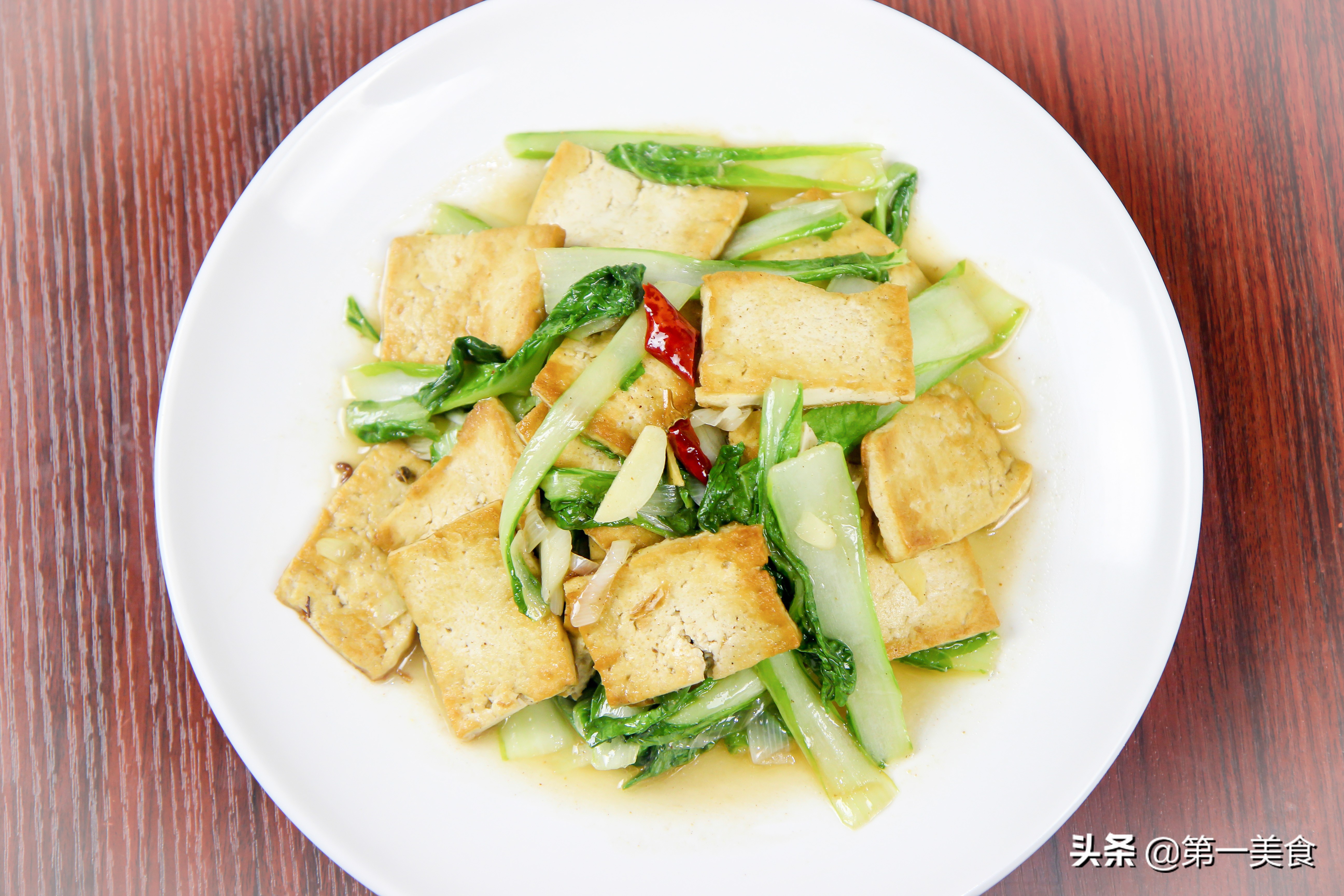 图片[10]-小白菜煎豆腐做法 简单易学 豆腐金黄不粘锅-起舞食谱网