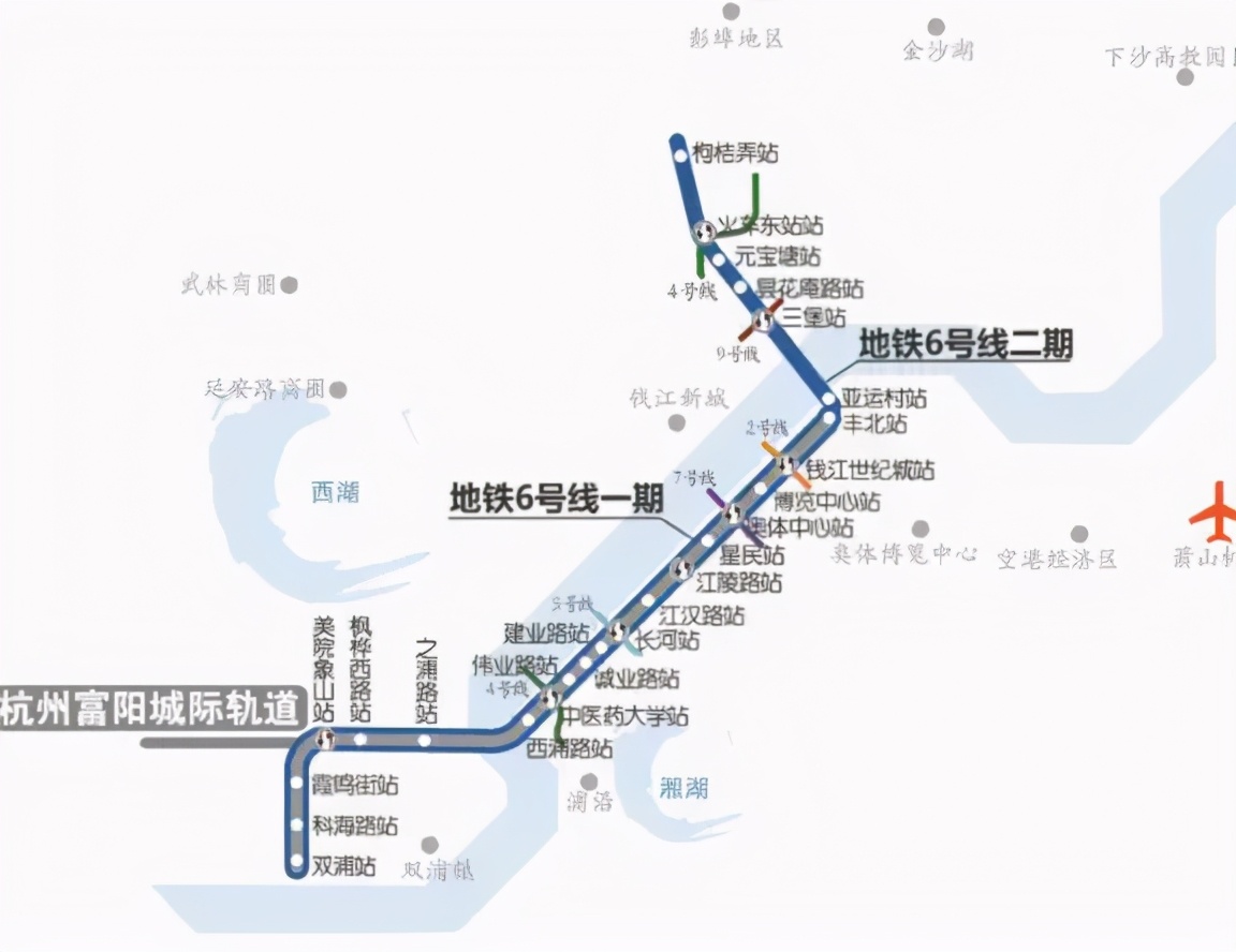 今明两年杭州6条地铁密集通车时间表
