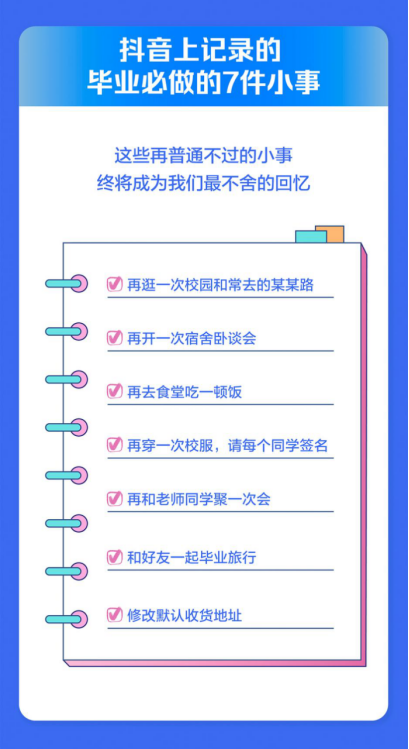 抖音發(fā)布2021年畢業(yè)季報(bào)告：宿舍臥談,、修改默認(rèn)地址成畢業(yè)前必做的小事