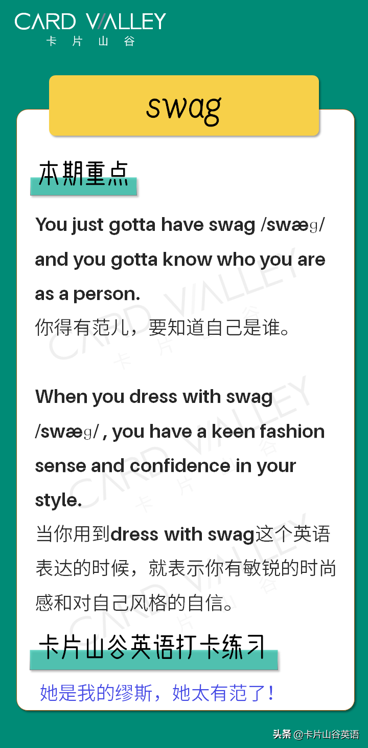 swag是什么意思,英文中常说的swag，到底啥意思  第6张