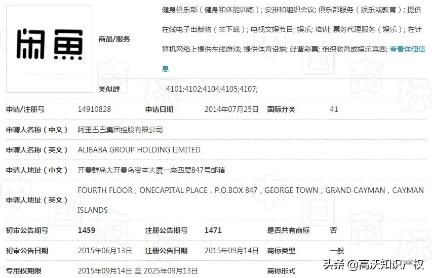 國知局駁回阿里請求！因為一時疏忽，“閑魚”商標落于他手
