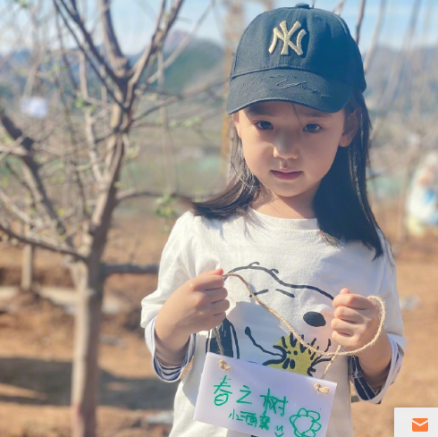 Dong Xuan takes a daughter to plant tree, netizen: I should steal small dimple
