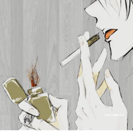 真心觉得男生抽烟的动作，很性感很帅气｜抽烟动漫个性手绘男头