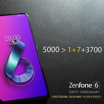 asusZenfone 6新手机曝出，挥剑一加：5000＞1 7 3700？