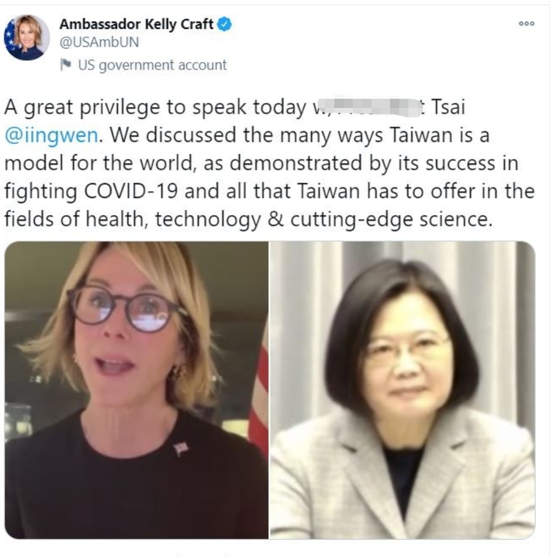 還在挑釁！ 見面改視訊、稱台灣是�自由國家�美加碼打�台灣牌�意欲何為？