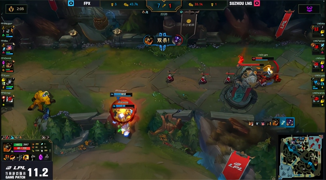 LOL: Doinb crocodilian sheet kills cliff sparrow, LNG of FPX 2-0 beat easily