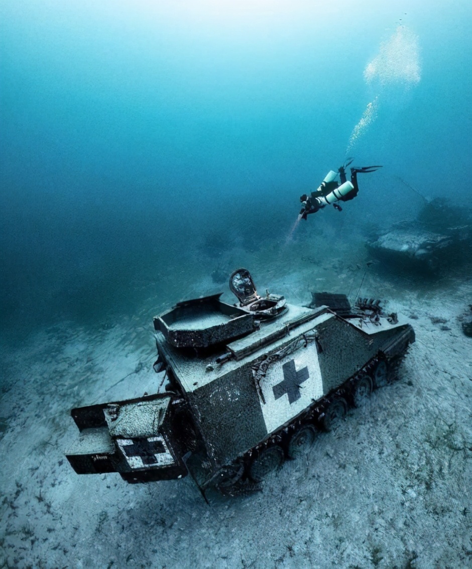 中国坦克被填海又怎么了？看看约旦海底，什么样的武器装备都有