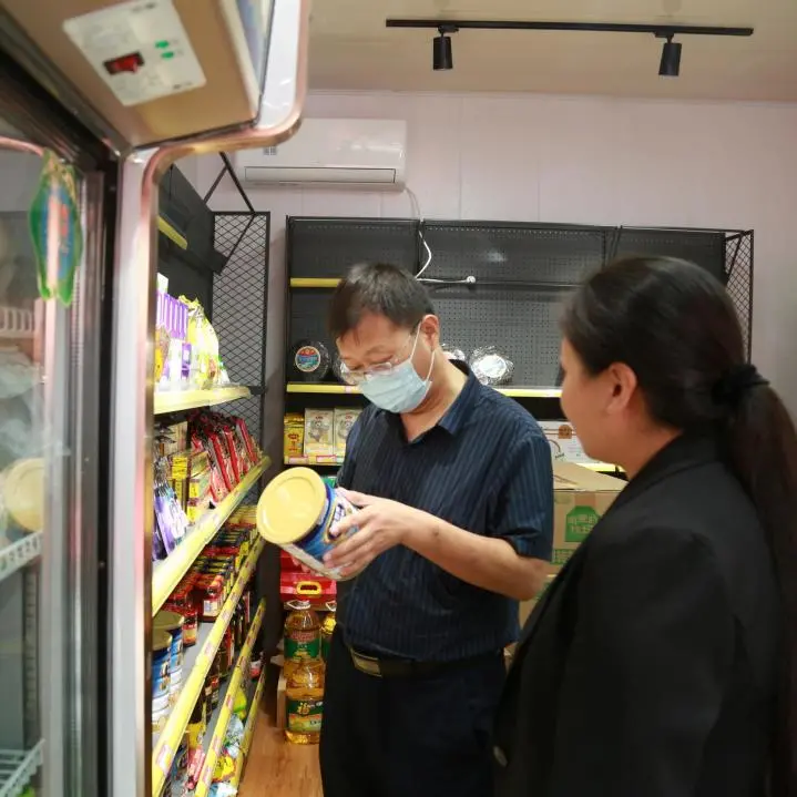 渔筷生活便民生活店开业,石家庄商务局副局长杜铁行一行莅临引导