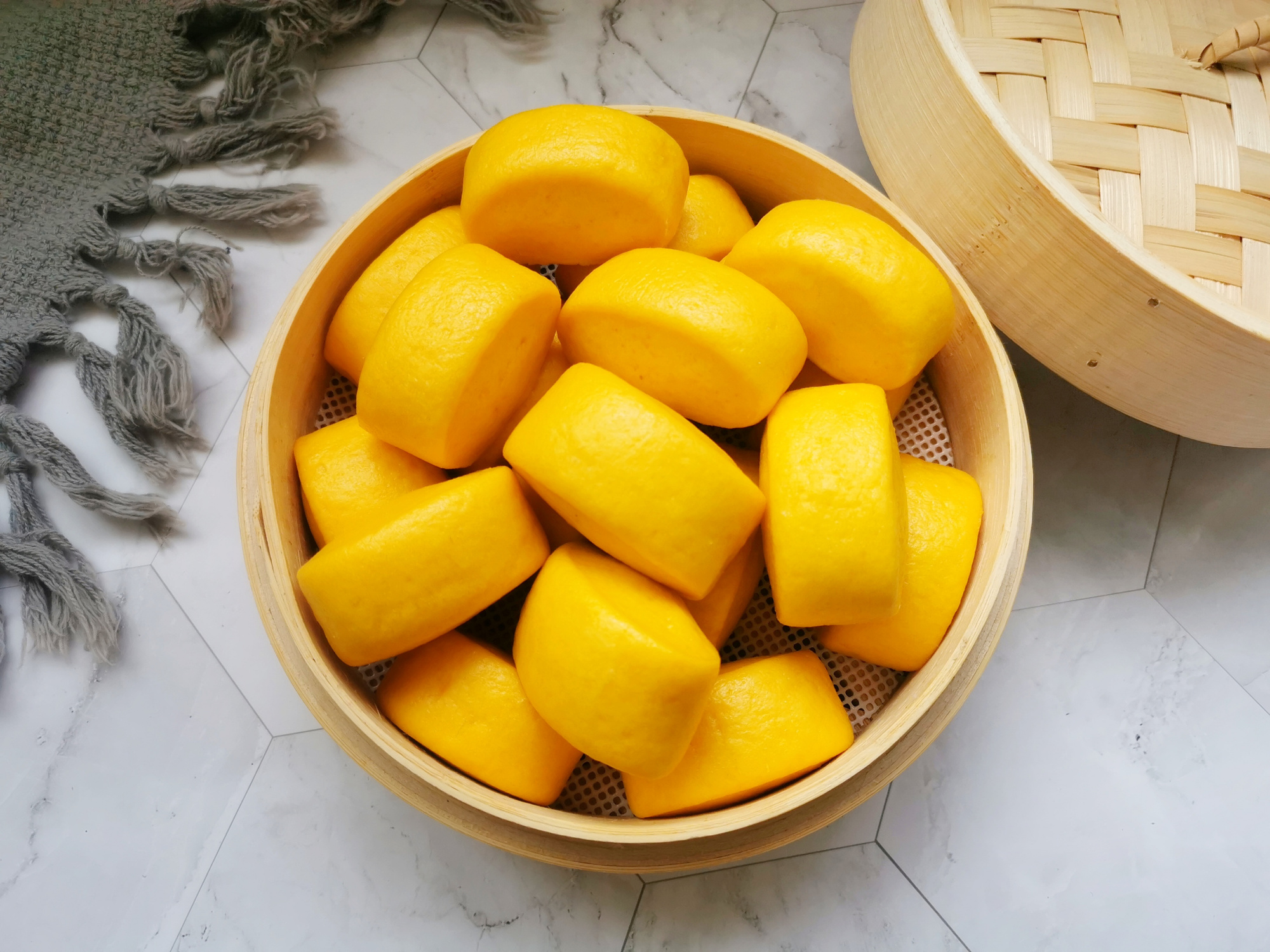 用南瓜山藥做饅頭，一次發酵，不加一滴水，全程只需30分鐘