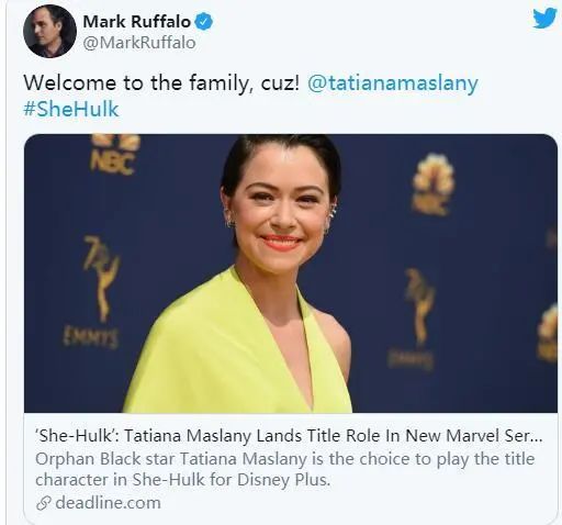 电报 漫威 女浩克 确认女主角 异星灾变 续订第二季 娱乐 蛋蛋赞