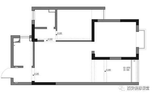 90m2两室现代美式，通铺木纹砖，超大阳台变书房，成就三室空间