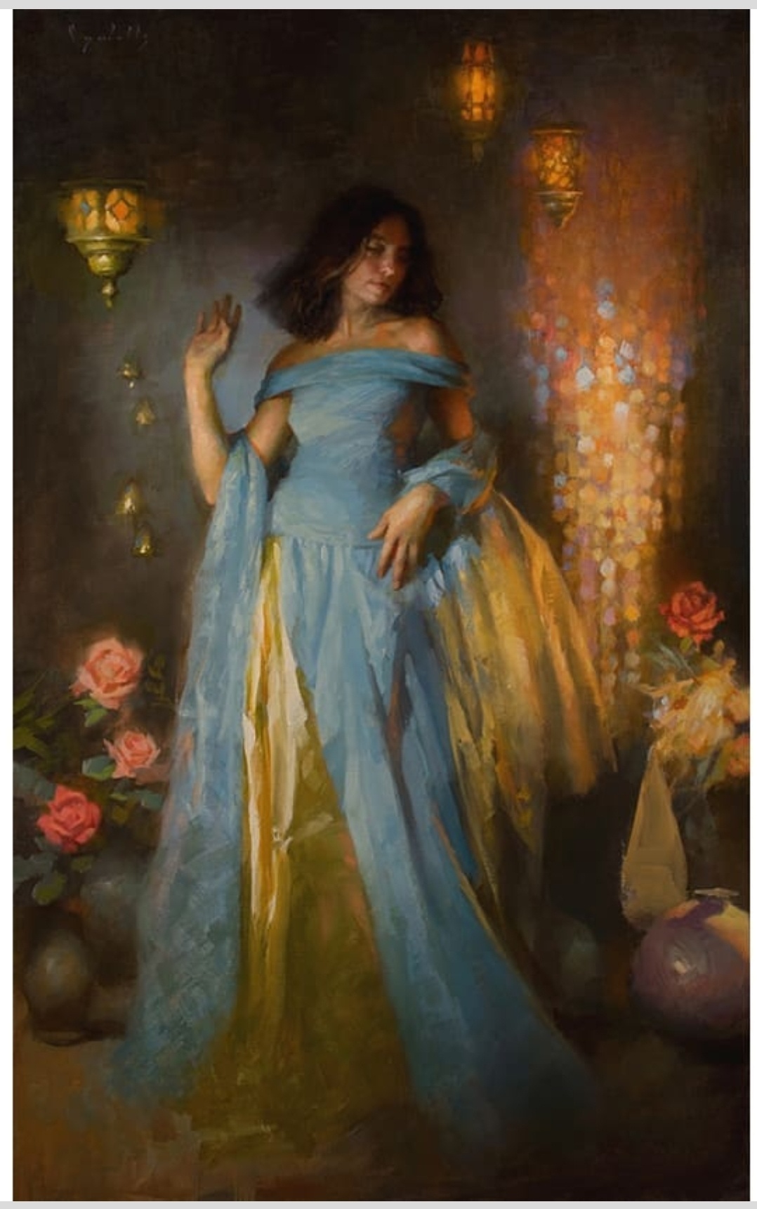 Glamorous Women-Painter Charles Young Walls Female Figure Oil Painting ...