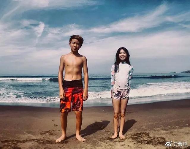 曹格一雙兒女整容式長大，兒子12歲帥成小硬漢，女兒大長腿吸睛