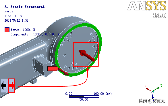 Ansys workbench14.0机械设计模块中静力分析案例
