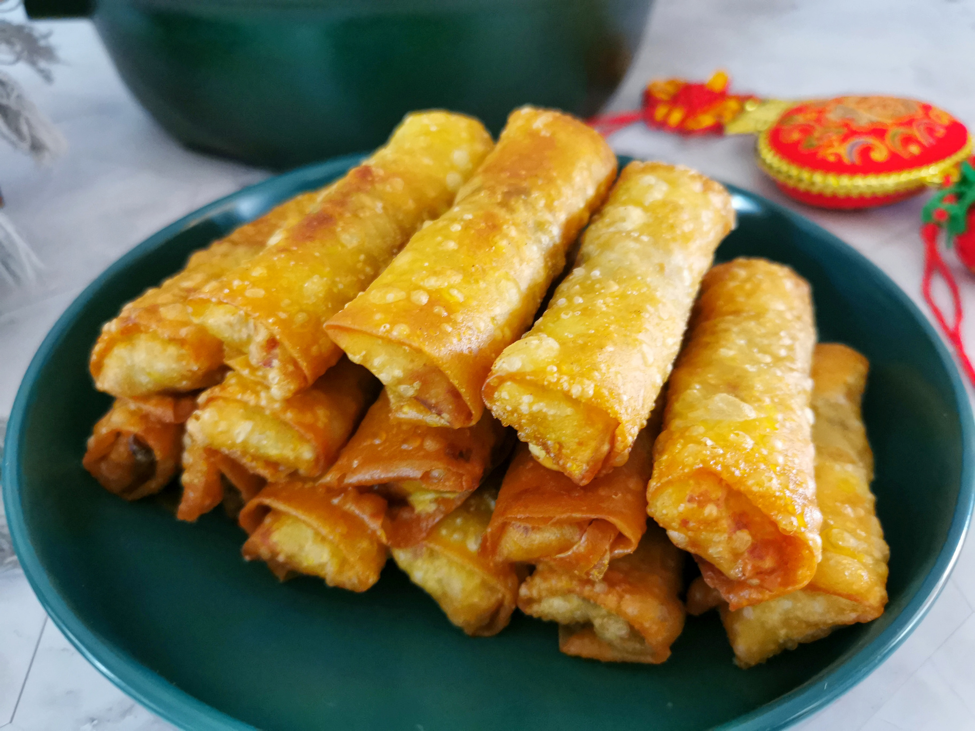 快立春了，教你春捲懶人做法，無需揉麵，我家最愛薺菜豬肉餡兒